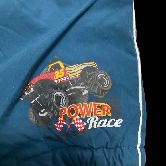 👣 5/$25 - Blue Lightweight Lined Ski Pant w/ Monster Truck Graphic - Picture 3 of 3